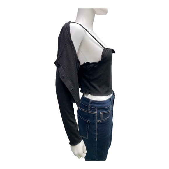 Nordstrom BP Cropped Cardigan & Camisole Set - Picture 2 of 4